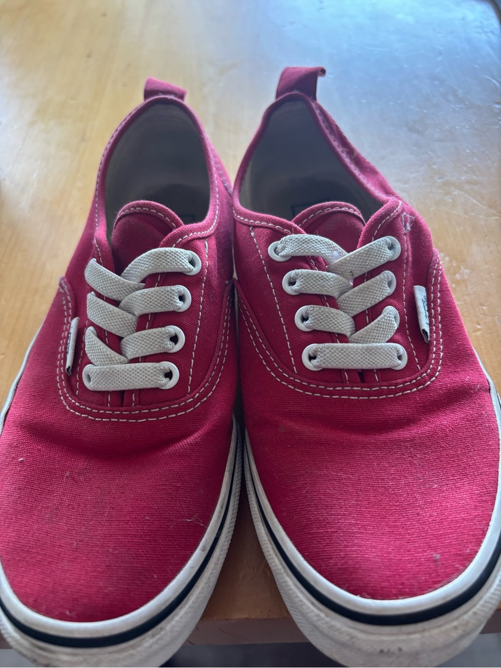 4 for $30- Vans Authentic Kids Red Canvas Shoes- Fits 5.5-6  for Women